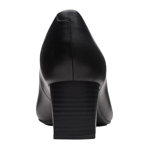 Clarks Women's Kyndall Iris Leather Mid Heel Comfort Pumps Black Size 9 - Picture 3 of 5
